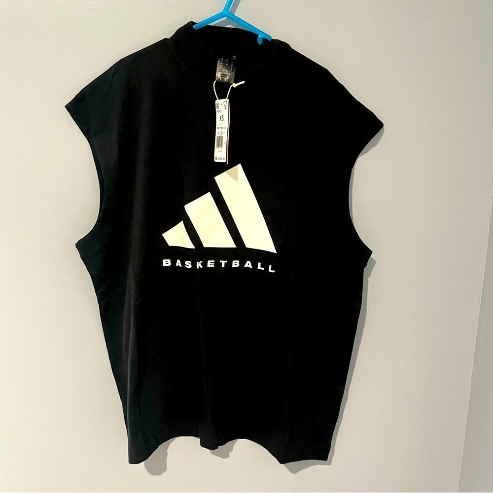 Adidas Men's Black Basketball Sleeveless Jersey
